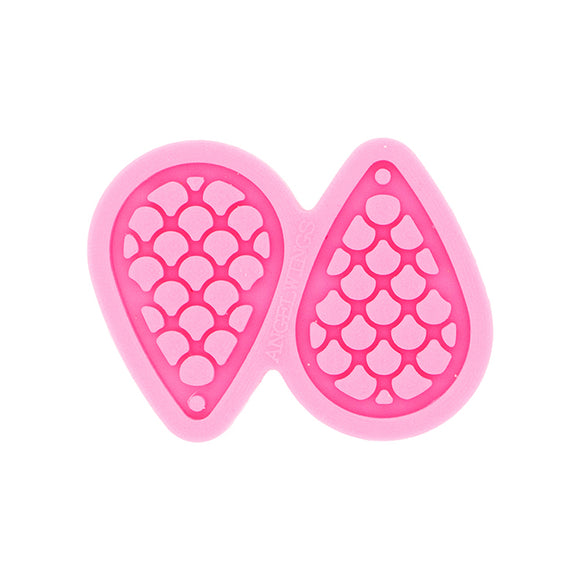 Fish Scale Teardrop Earrings Silicone Mold