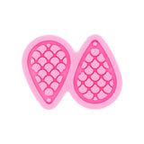 Fish Scale Teardrop Earrings Silicone Mold