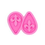 Fleurdelis Teardrop Earrings Silicone Mold