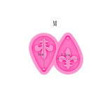 Fleurdelis Teardrop Earrings Silicone Mold