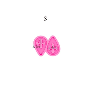 Fleurdelis Teardrop Earrings Silicone Mold