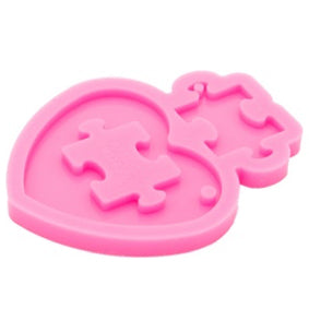 Puzzle Heart Keychain/Pendant Silicone Mold