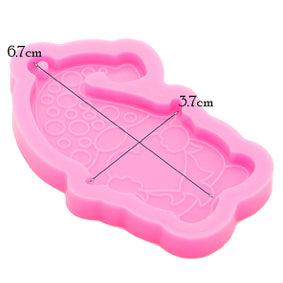 DY911 Gnome Heart Spots Hat Keychain/Pendant Silicone Mold