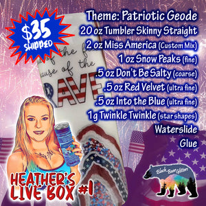 Heather's Live Box #1 - Patriotic Geode