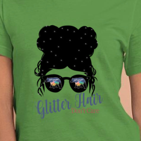 Glitter Hair Don't Care Short-Sleeve Unisex T-Shirt